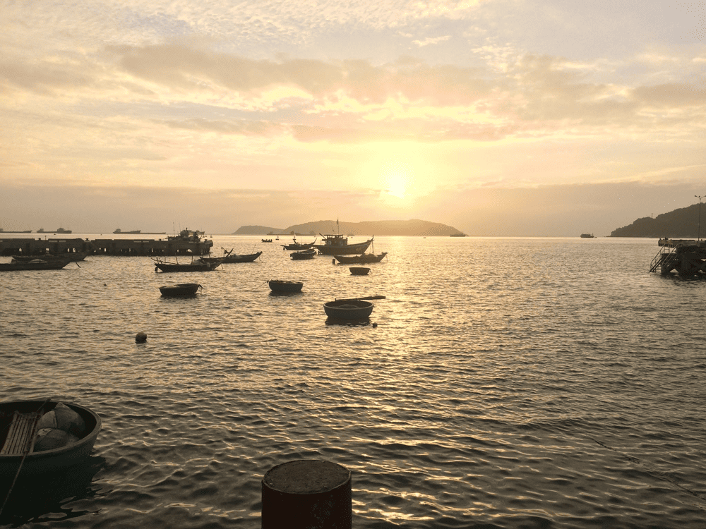 Bai Huong Beach is a peaceful fishing village, which is known for its serene beauty, featuring activities like net fishing and fish sorting (Source: Fanpage Cù Lao Chàm - Chàm Island)